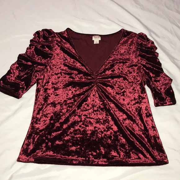 Mossimo Supply Co. Tops - Velvet V- Neck Shirt